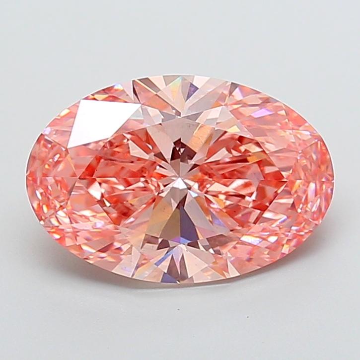 6.52 Ct. Fancy Vivid Pink Oval Lab Grown Diamond