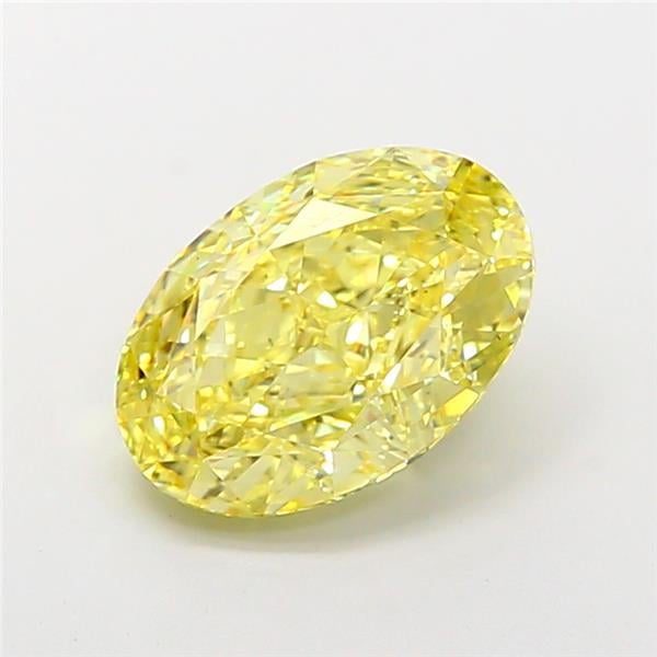 3.61 Ct. Fancy Intense Yellow Oval Lab Grown Diamond