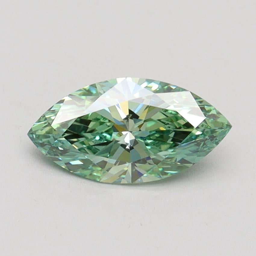 0.78 Ct. Fancy Vivid Pacific Green Marquise Lab Grown Diamond