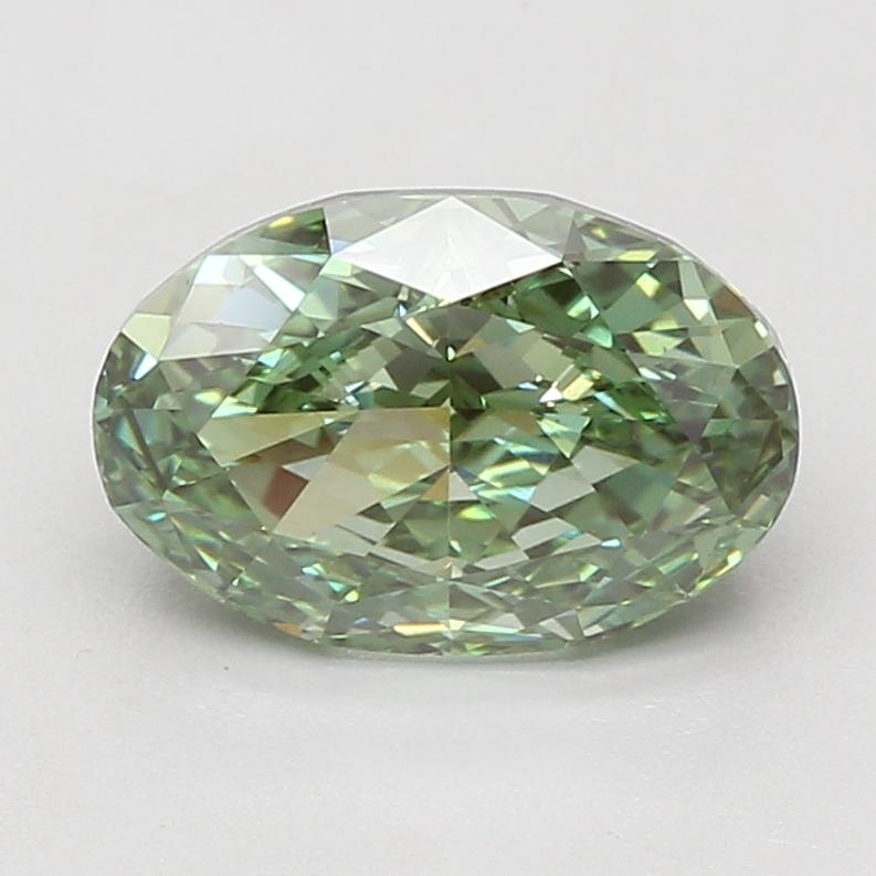3.08 Ct. Fancy Vivid Green Oval Lab Grown Diamond