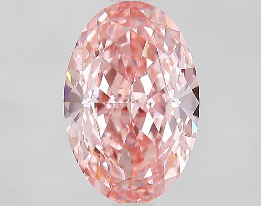 2.63 Ct. Fancy Vivid Pink Oval Lab Grown Diamond