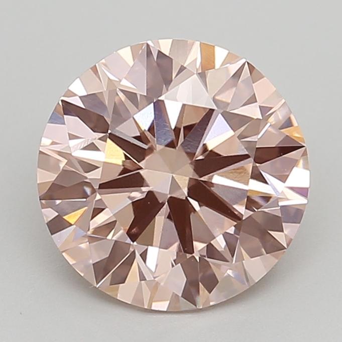 2.70 Ct. Fancy Intense Pink Round Lab Grown Diamond