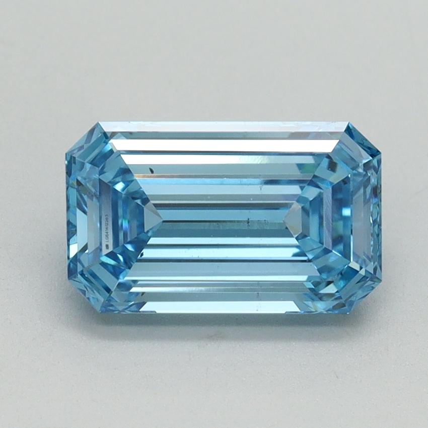 2.07 Ct. Fancy Vivid Blue Emerald Lab Grown Diamond