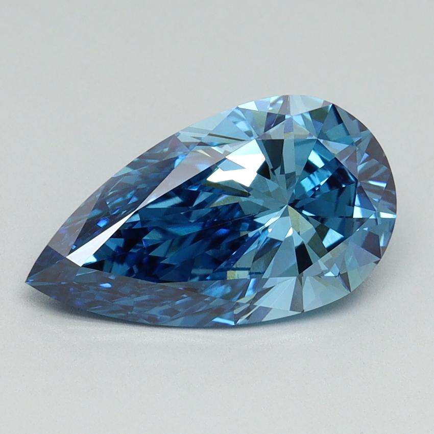 2.05 Ct. Fancy Vivid Blue Pear Lab Grown Diamond