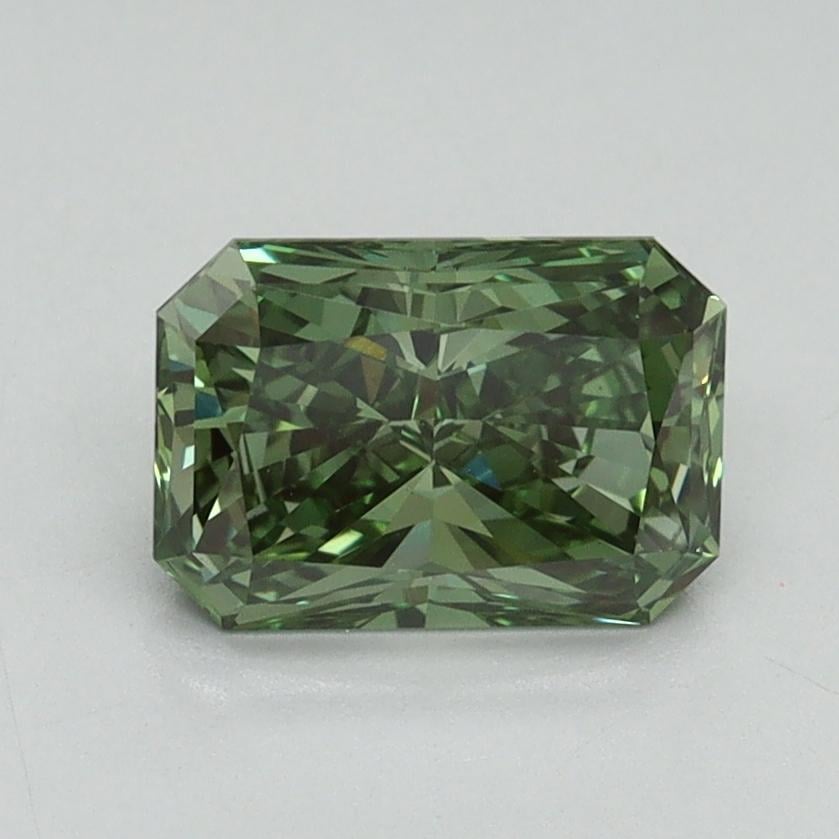 1.29 Ct. Fancy Vivid Pacific Green Radiant Lab Grown Diamond
