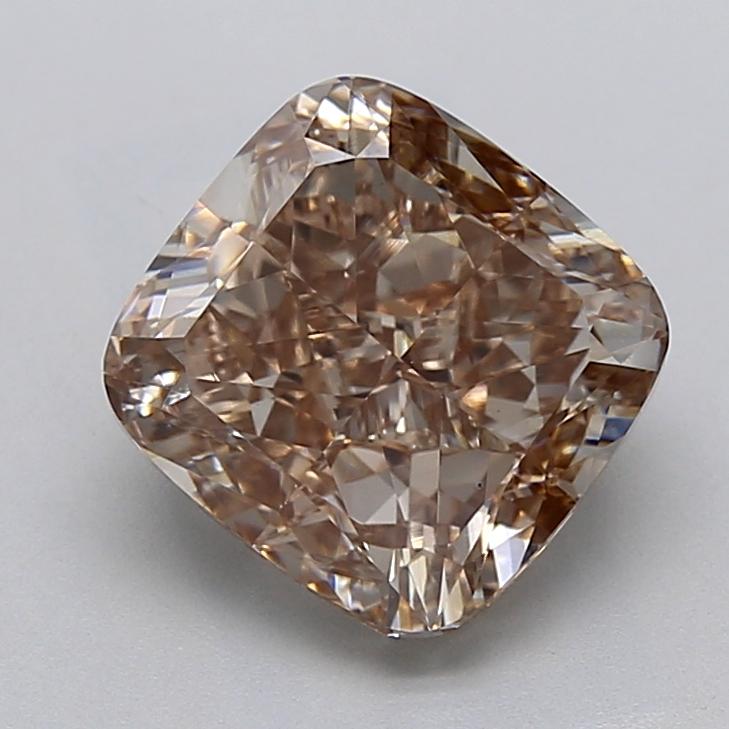 4.01 Ct. Fancy Light  Brown Cushion Lab Grown Diamond
