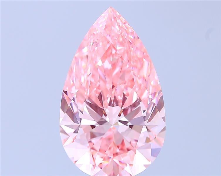7.07 Ct. Fancy Vivid Pink Pear Lab Grown Diamond