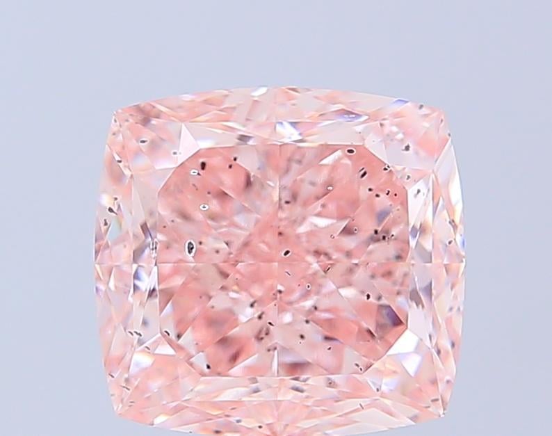 5.09 Ct. Fancy Intense  Pink Cushion Lab Grown Diamond