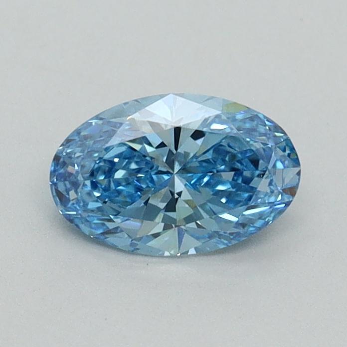 0.53 Ct. Fancy Vivid Blue Oval Lab Grown Diamond