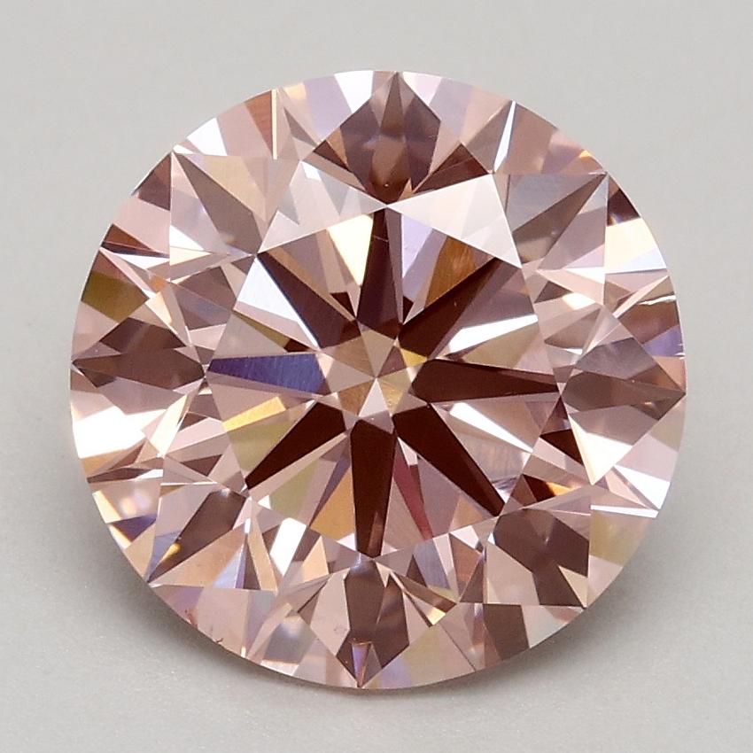 2.53 Ct. Fancy Intense Pink Round Lab Grown Diamond