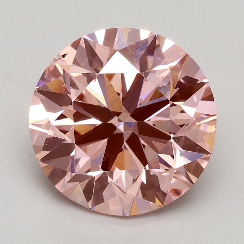 2.50 Ct. Fancy Intense Pink Round Lab Grown Diamond