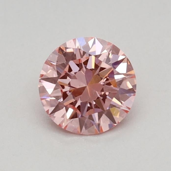 0.38 Ct. Fancy Vivid Pink Round Lab Grown Diamond