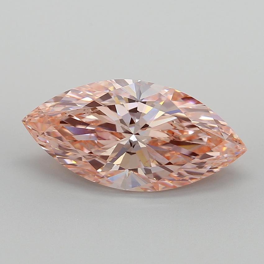 7.01 Ct. Fancy Vivid  Pink Marquise Lab Grown Diamond