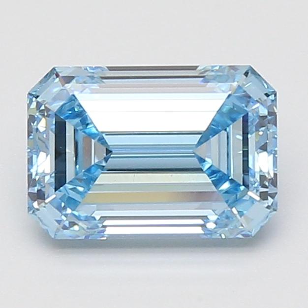 2.10 Ct. Fancy Vivid Blue Emerald Lab Grown Diamond