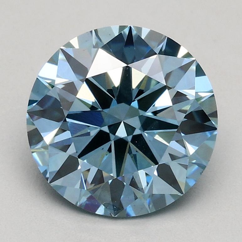 1.49 Ct. Fancy Intense Blue Round Lab Grown Diamond