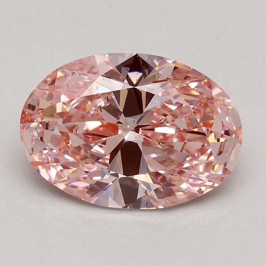 1.53 Ct. Fancy Intense Pink Oval Lab Grown Diamond