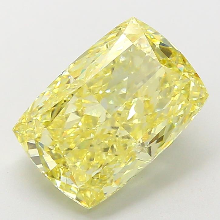 4.50 Ct. Fancy Intense Yellow Cushion Lab Grown Diamond