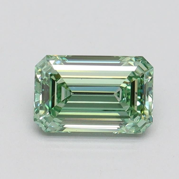 0.86 Ct. Fancy Intense Pacific Green Emerald Lab Grown Diamond