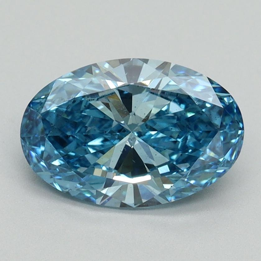 1.50 Ct. Fancy Vivid Blue Oval Lab Grown Diamond
