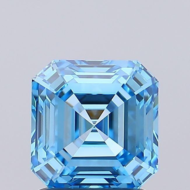 1.83 Ct. Fancy Vivid  Blue Asscher Lab Grown Diamond