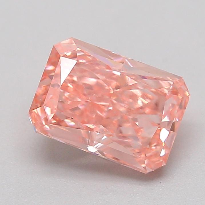 0.77 Ct. Fancy Vivid  Pink Radiant Lab Grown Diamond