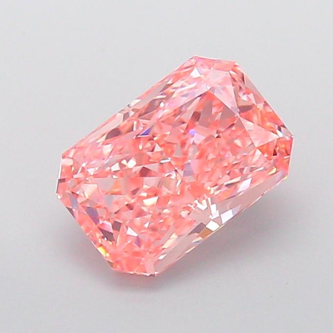 3.10 Ct. Fancy Vivid  Pink Radiant Lab Grown Diamond