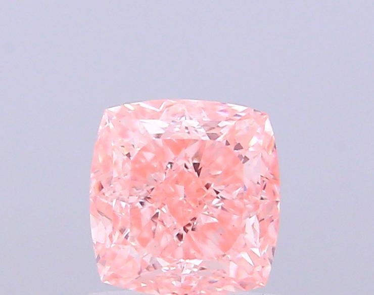 1.51 Ct. Fancy Vivid  Pink Cushion Lab Grown Diamond