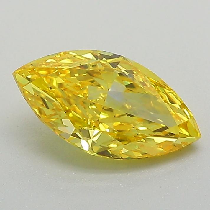 0.83 Ct. Fancy Vivid Yellow Marquise Lab Grown Diamond