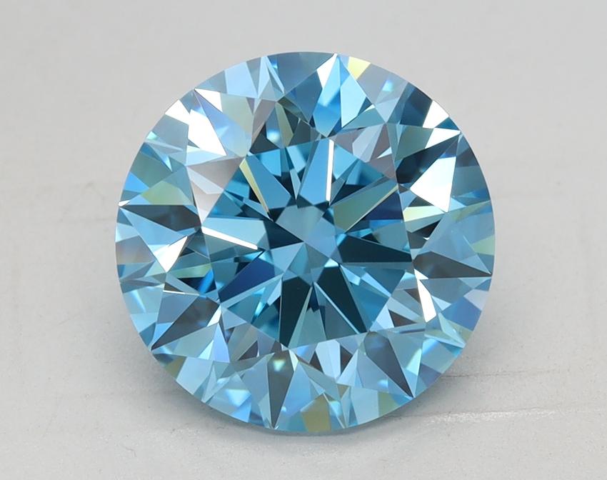 2.50 Ct. Fancy Vivid Blue Round Lab Grown Diamond