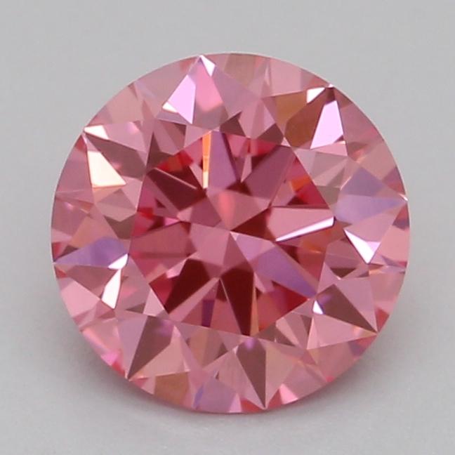 0.76 Ct. Fancy Vivid Pink Round Lab Grown Diamond