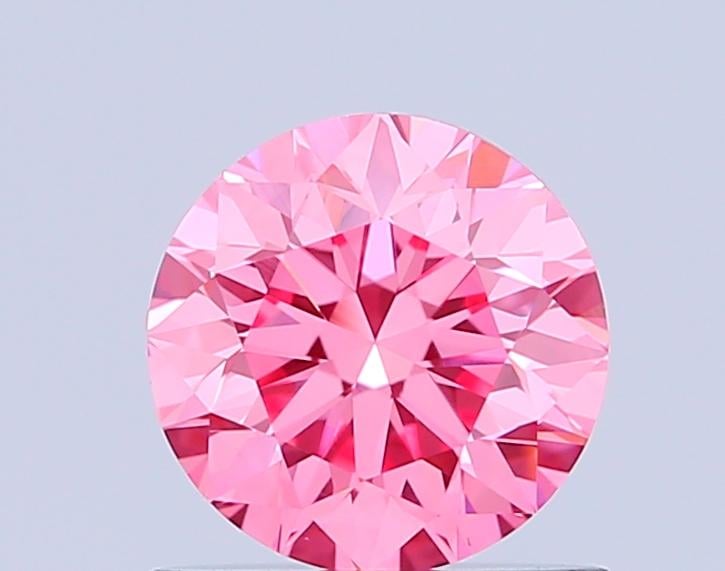 0.81 Ct. Fancy Vivid Pink Round Lab Grown Diamond