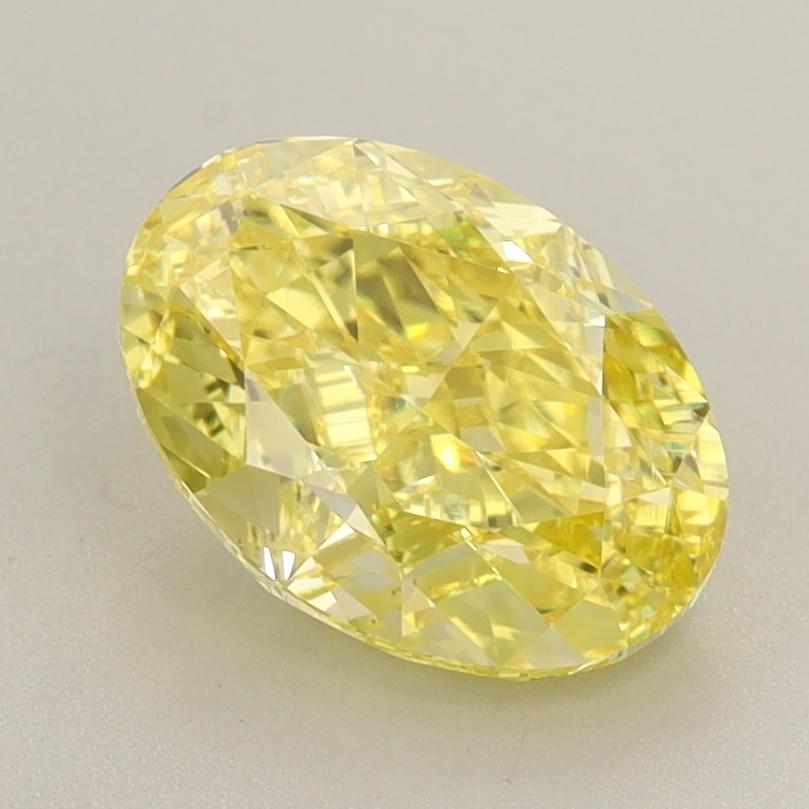 2.21 Ct. Fancy Vivid  Yellow Oval Lab Grown Diamond