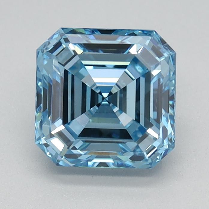 1.01 Ct. Fancy Intense Blue Asscher Lab Grown Diamond