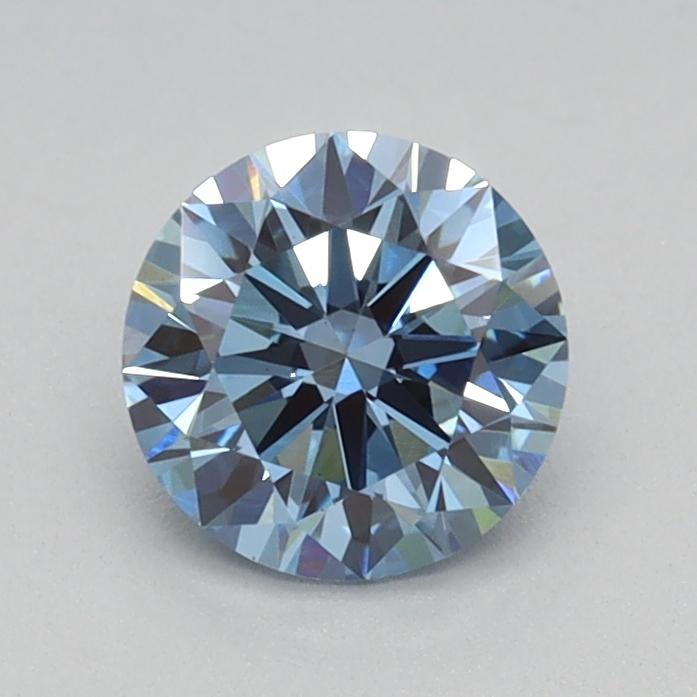 0.58 Ct. Fancy Vivid Blue Round Lab Grown Diamond