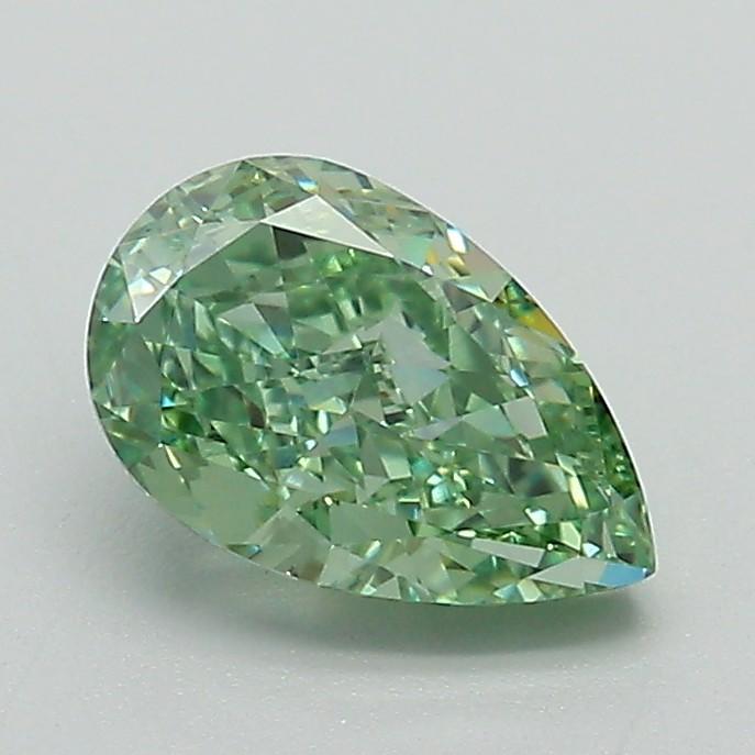 1.13 Ct. Fancy Vivid Green Pear Lab Grown Diamond