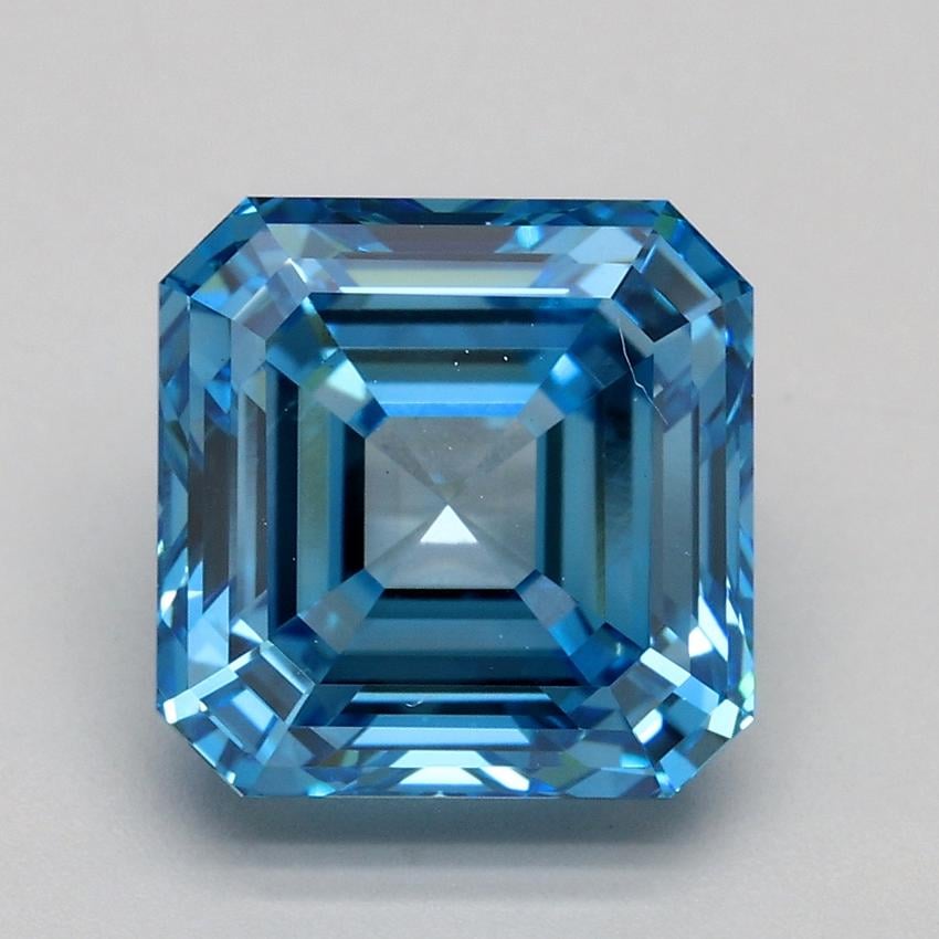 3.33 Ct. Fancy Vivid Blue Asscher Lab Grown Diamond
