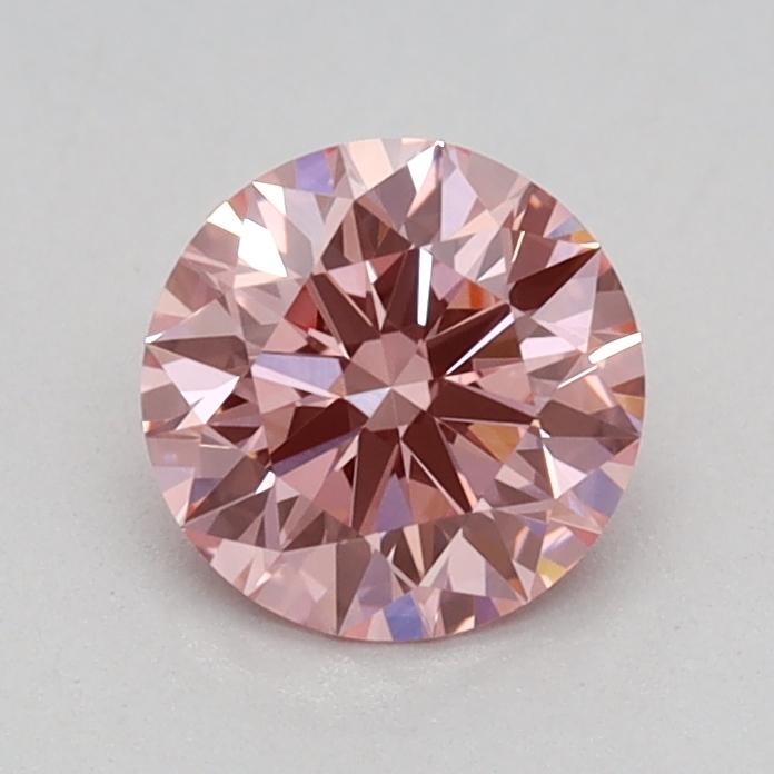 0.57 Ct. Fancy Vivid Pink Round Lab Grown Diamond