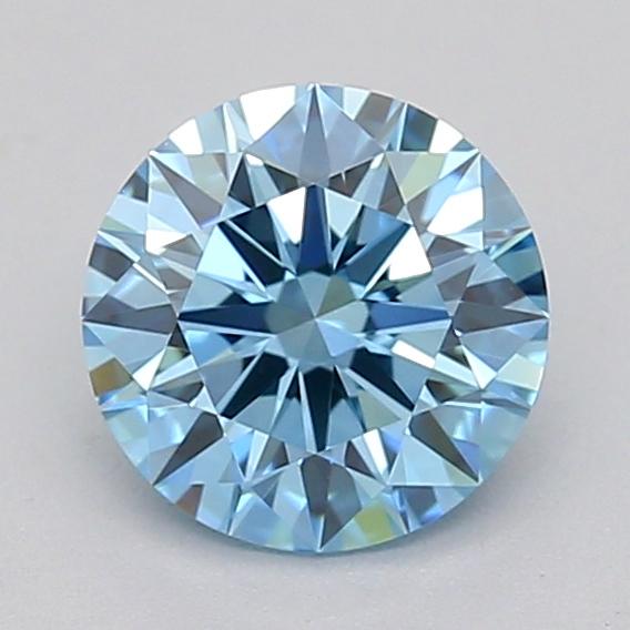 0.51 Ct. Fancy Vivid  Blue Round Lab Grown Diamond