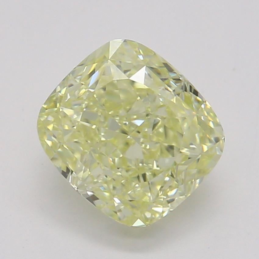 0.91 Ct. Fancy Light Yellow Cushion Diamond
