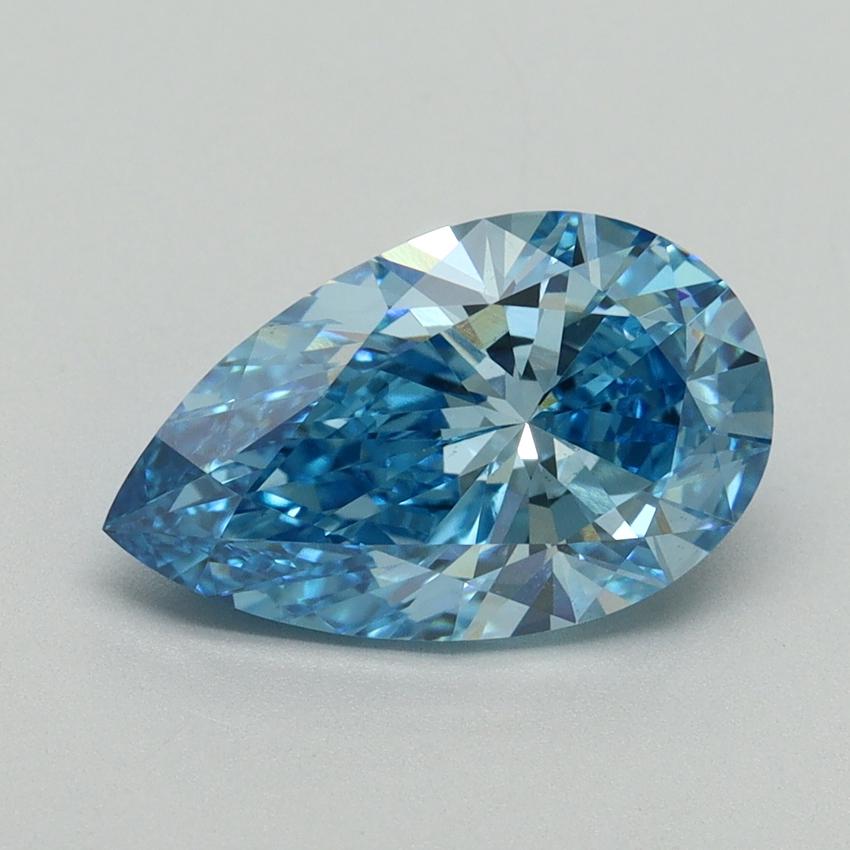 2.49 Ct. Fancy Vivid Blue Pear Lab Grown Diamond