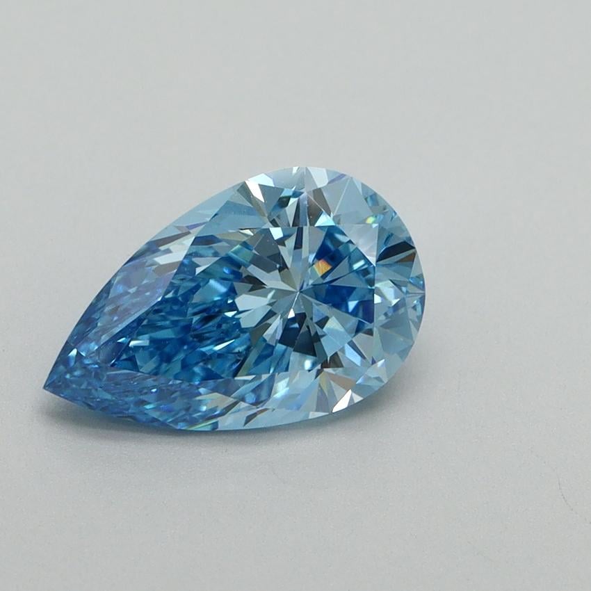 1.55 Ct. Fancy Vivid Blue Pear Lab Grown Diamond