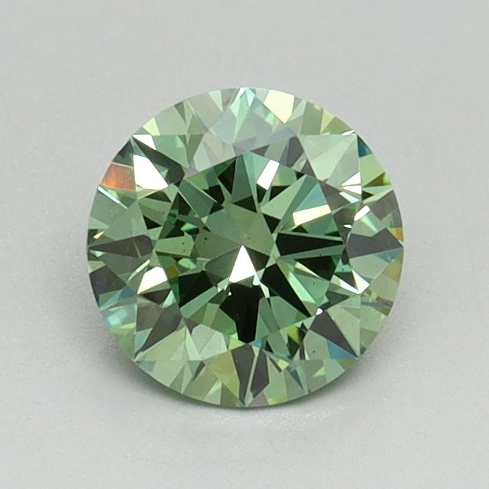 0.83 Ct. Fancy Vivid Pacific Green Round Lab Grown Diamond