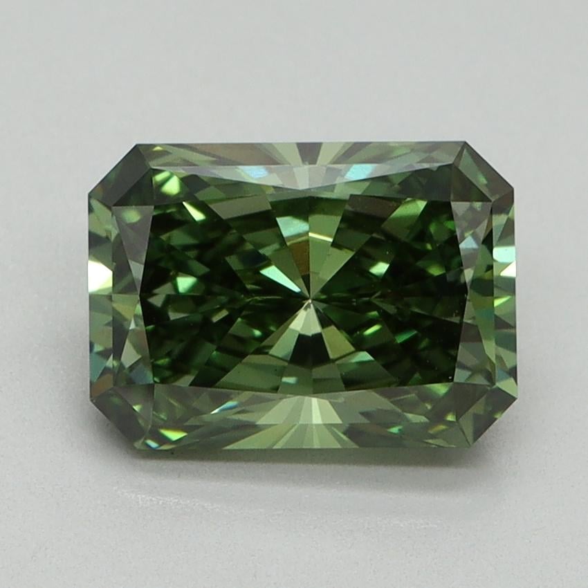 2.02 Ct. Fancy Vivid Green Radiant Lab Grown Diamond