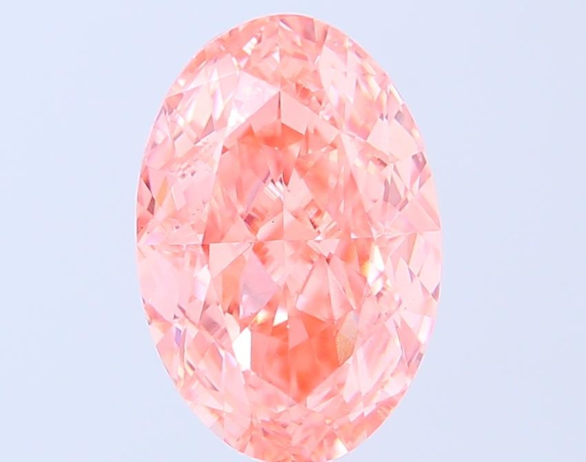 4.93 Ct. Fancy Vivid Pink Oval Lab Grown Diamond