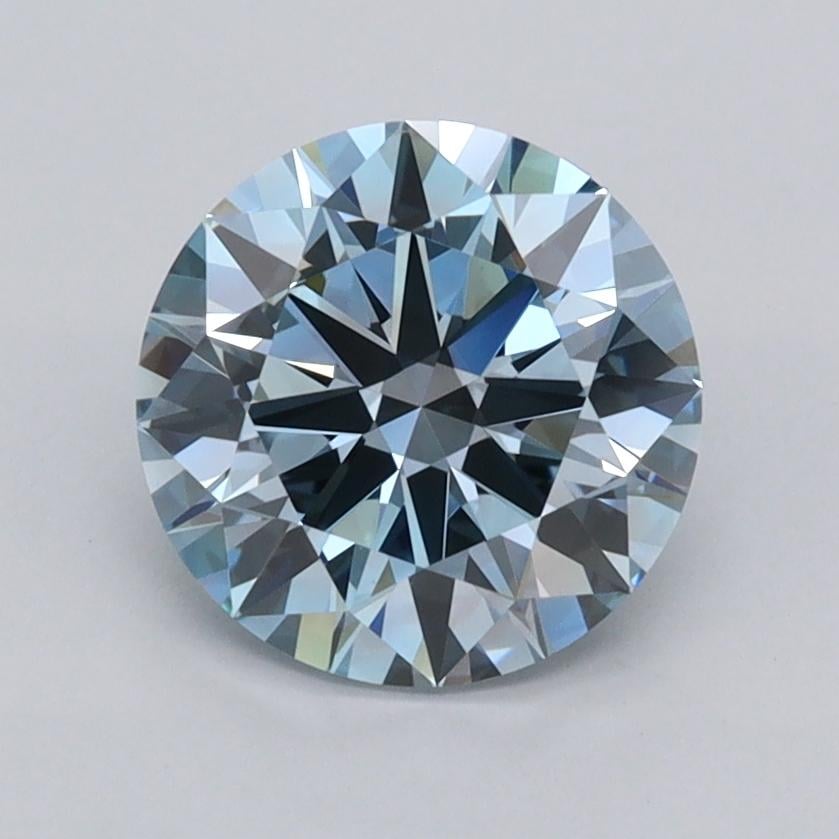 1.53 Ct. Fancy Intense  Blue Round Lab Grown Diamond