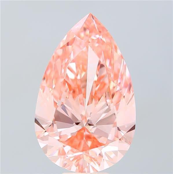 10.04 Ct. Fancy Vivid Pink Pear Lab Grown Diamond