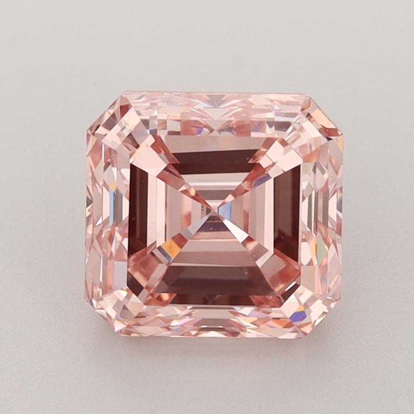2.69 Ct. Fancy Intense Pink Asscher Lab Grown Diamond