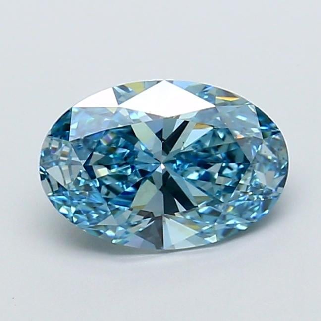 1.86 Ct. Fancy Vivid New_Mst Blue Oval Lab Grown Diamond
