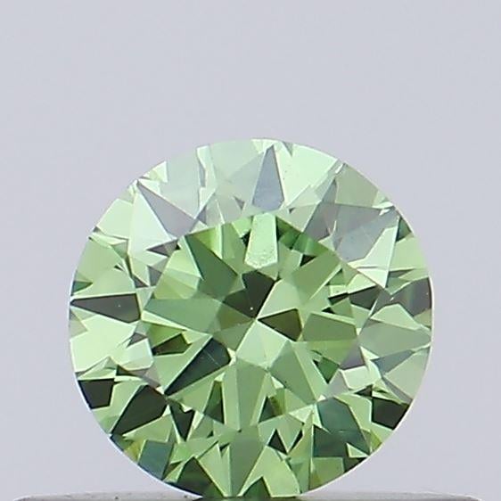 0.30 Ct. Fancy Vivid Green Round Lab Grown Diamond