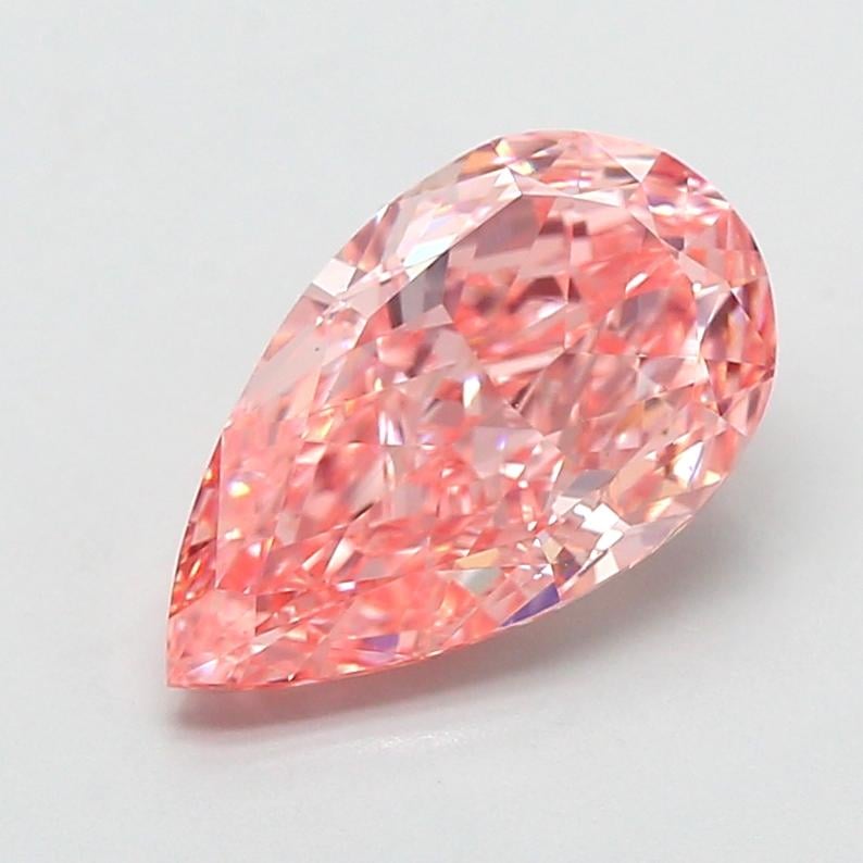 2.54 Ct. Fancy Vivid  Pink Pear Lab Grown Diamond
